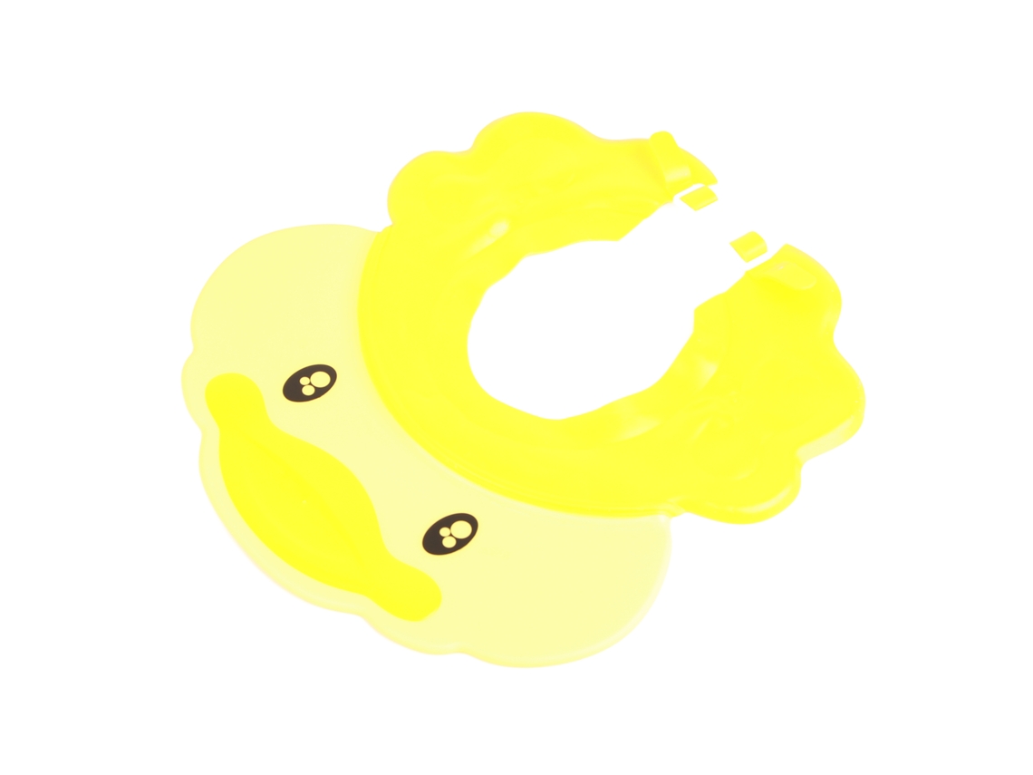 Primerox boné de Banho para Bebê Ajustável com Proteção Orelhas Design Pato Fofinho Amarelo