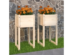Vidaxl Vasos/floreiras 2 Pcs 40x40x81 Cm Pinho Maciço