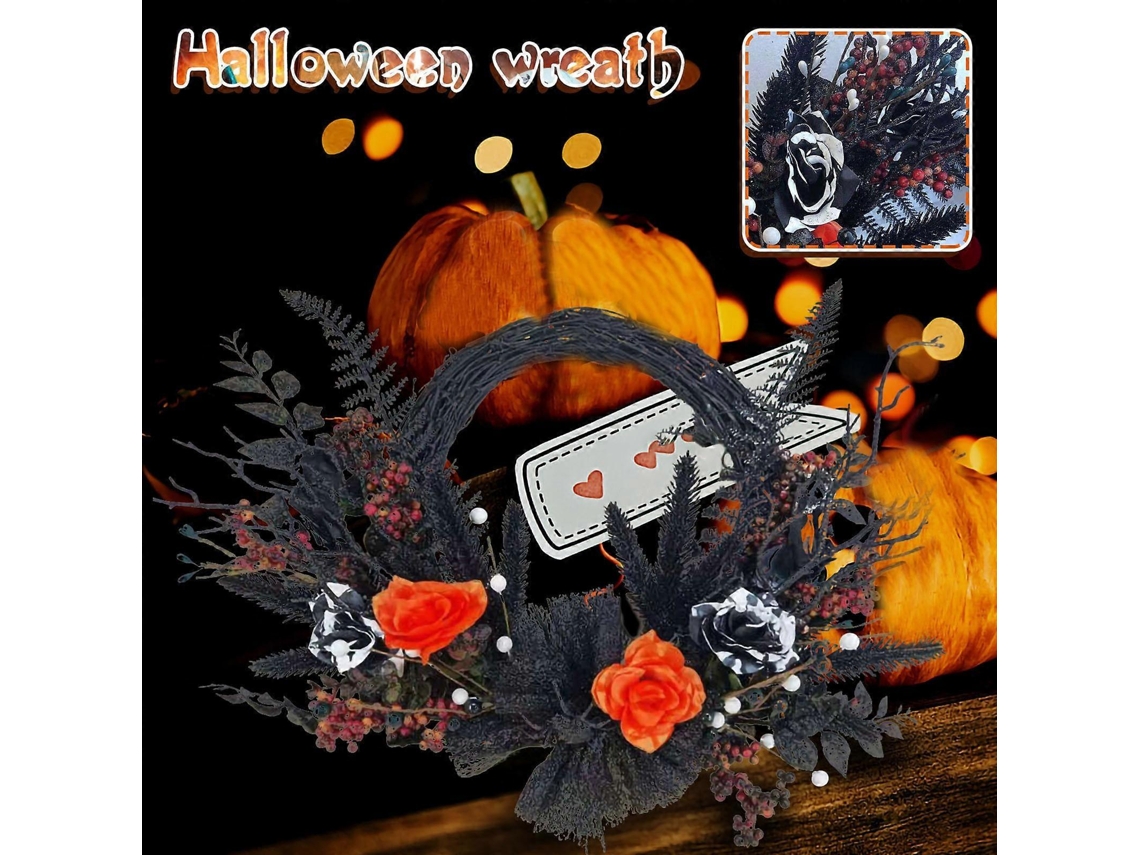 Guirlanda De Halloween Para Porta Da Frente Com Decoração Divertida Ly Ebike