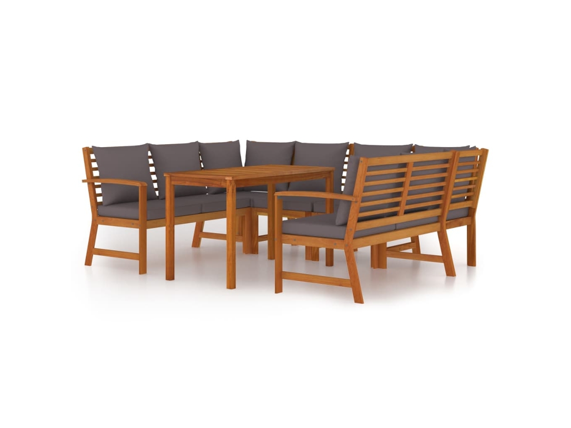 Garden Dining Set, Garden Dining Sets Vidaxl Marrom Madeira De Acácia (n/a)