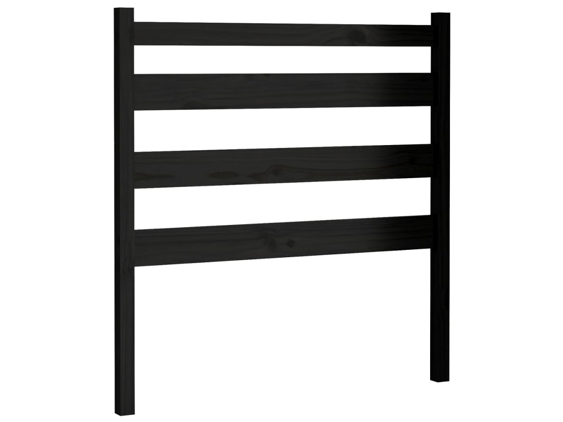 Bed Headboard, Bed Headboards Vidaxl Preto Madeira De Pinho (96 X 100 Cm)