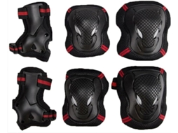 Conjunto de 6 proteção infantil, Joelheiras, cotoveleiras e protetores de pulso, para bicicleta e patins