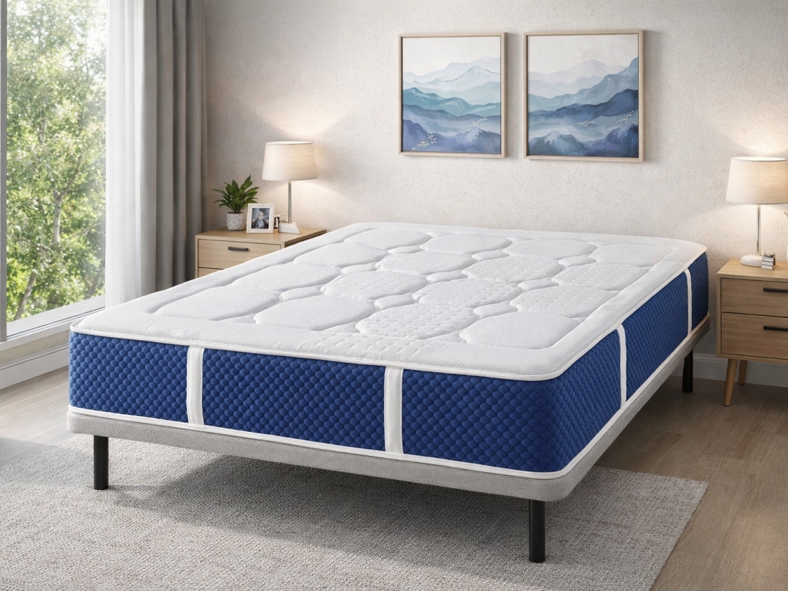 Colchão De Espuma Sonho Zion Latex 150x190 Cm – Altura 30 Cm Com 2 Cm De Látex De Cada Lado