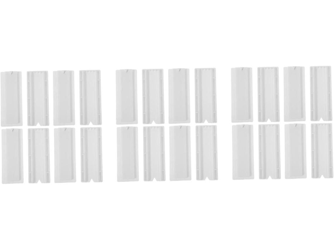 Conjunto de 12 Peças Organizadores Cabos Stobaza, Sem Marcas Instalação, Prático, Furos, Branco. 3 X 9 0,5 Cm