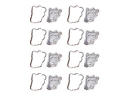 Conjunto De 8 Formas De Biscoito Em Formato De Gato Para O Halloween, Cortador De Biscoito Pequeno, Utensílio Para Fazer Biscoitos