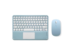 Teclado Eifson Bluetooth Portátil Com Touchpad Teclas Redondas - Layout Em Inglês - Azul