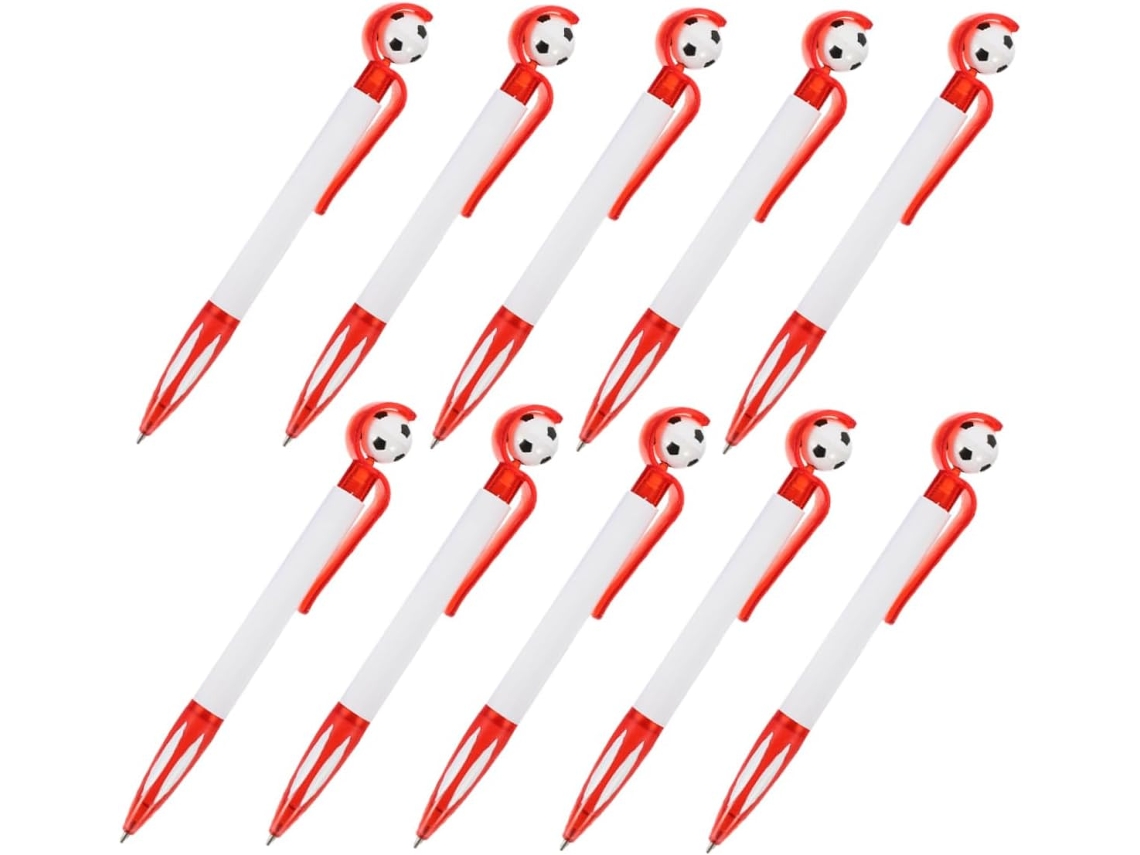 Conjunto De 10 Canetas Esferográficas Com Tema Futebol, Instrumentos