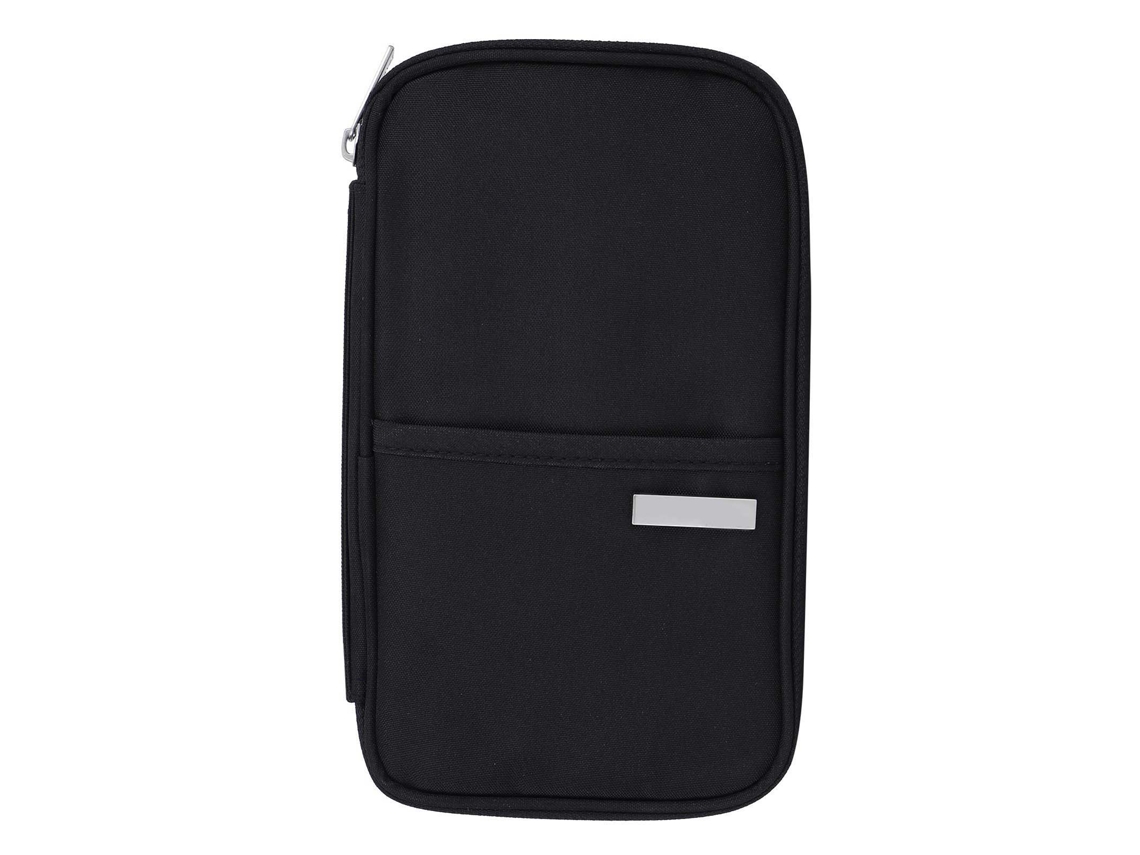 Porta-passaporte Impermeável, Carteira De Viagem Com Bloqueio Rfid E Porta, Cartões, Preto