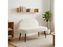 Vidaxl Banco Estofado Com Encosto Creme 110 X 60 X 76 Cm Veludo
