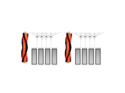 2 Filtros De Escova Lateral Principal Para Aspirador Robô Xiaomi Mi 1/1s Sdjqr01rr Sdjqr02rr Roborock E3, S4, S4 Max, S5_ptg