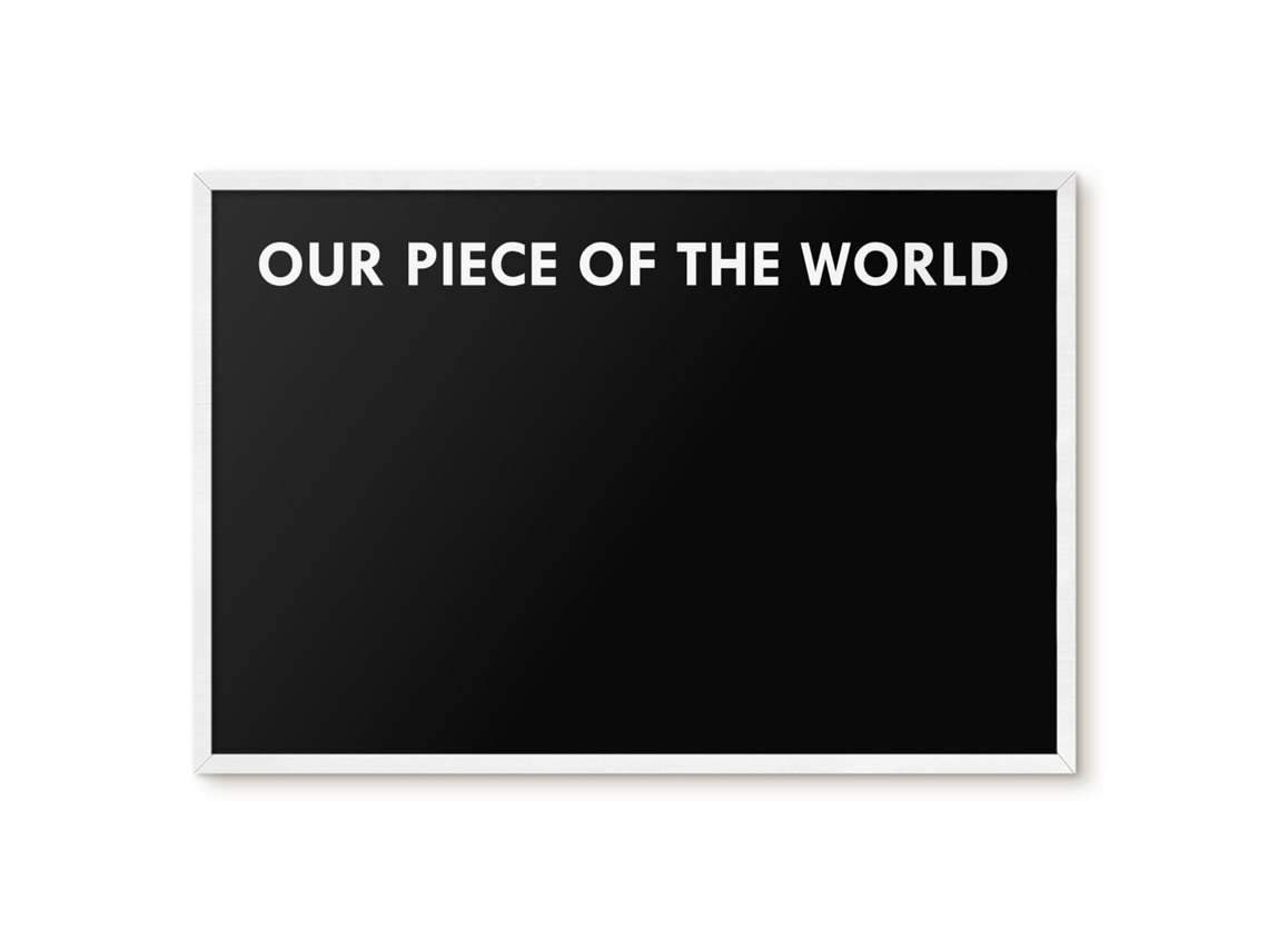 Quadro de vidro magnético "Nosso pedaço do mundo" para o hall Espelharte (60x40 cm)
