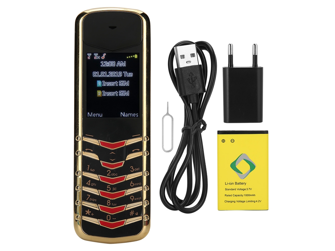 Laxiscreed K6 Mini Telefone Bluetooth 2g Barra Compacta Para Chamadas Portátil