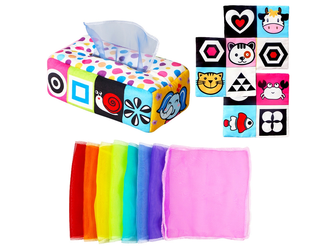 Ats caixa de Guardanapos para Bebês Brinquedo Sensorial Educatsivo Aprendizagem Pré escolar Presente para Crianças Bebês