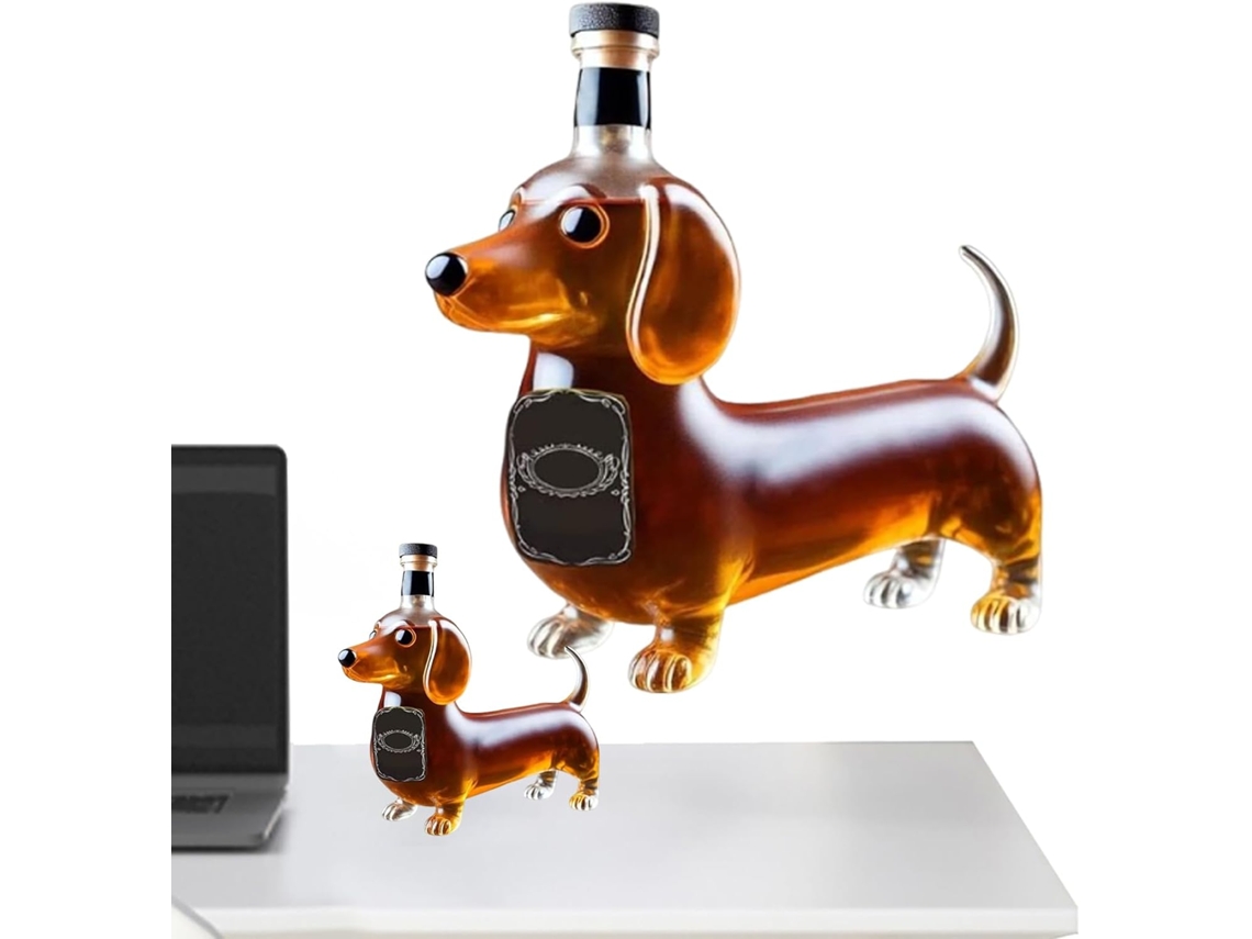 Decantador Para Bebidas Destiladas, Garrafa Em Formato De Dachshund Para Uísque E Outras Bebidas, Di Gokoco