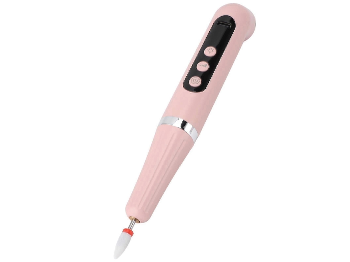Lâmpada Uv E Torno Elétrico Para Unhas 2 Em 1, Recarregável Por Usb, Portátil, Para Casa Ou Salão, Rosa
