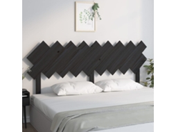 Vidaxl Cabeceira De Cama 178x3x80,5 Cm Pinho Maciço Preto
