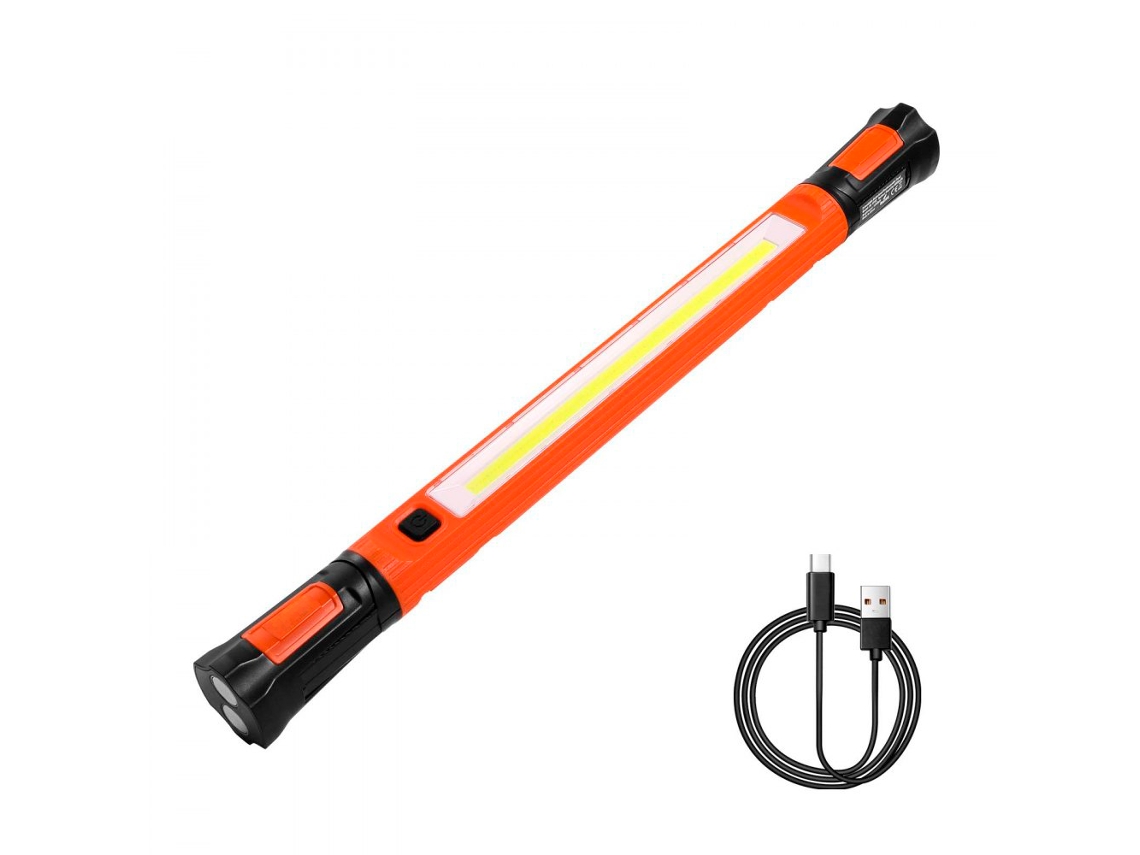 Luz De Trabalho Led Recarregável 1250lm Com Íman E Modos De Iluminação Tekmaquinas