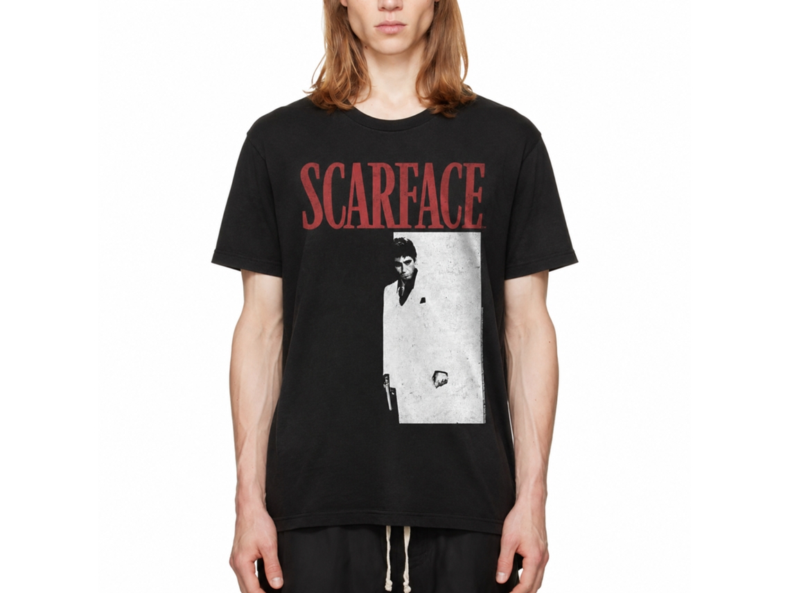 Rockinstone Scarface Movie Meng Black Adult T-shirt Size:m
