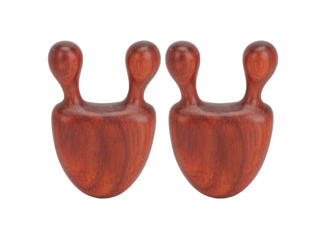 2pcs Raspador De Massagem De Nariz E Facial Em Pau De Rosewood