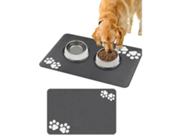 Tapete Absorvente para Comedouro de Cães e Gatos, Ideal para o Chão. Perfeito para Cães, Gatos e Outros Animais de Estimação 40 X 60 Cm AQUAFORGE