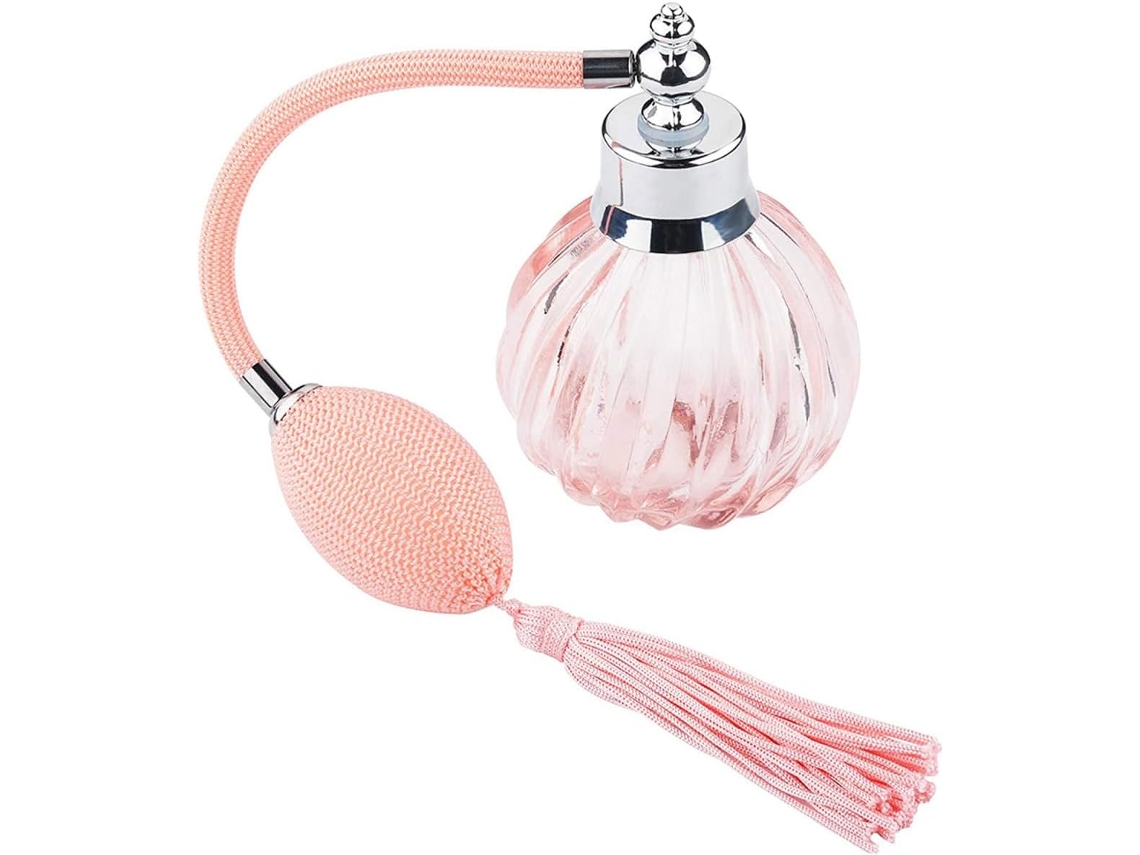 Frasco De Perfume Em Spray Com Design Prático, Fácil De Limpar, Vidro Rosa