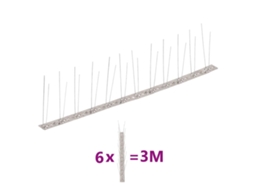 Vidaxl Conjunto 6 Picos Pássaros E Pombos 2 Filas 3 M Aço Inoxidável