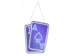 Letreiros de Led Neon com Cartas de Poker para Decoração de Parede CHABERLU