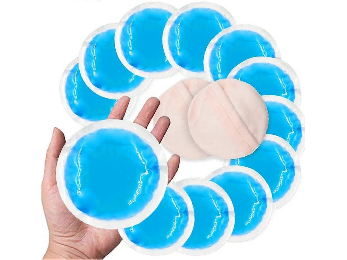 Kit de Compresas Frías Reutilizables Pacotes de Gel Redondo Alívio Instantâneo da Dor 10 Unidades