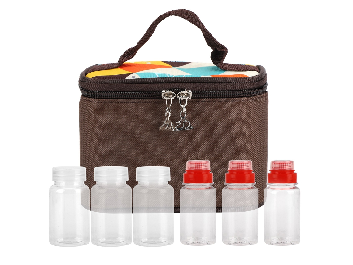 Conjunto de Frascos de Tempero com Sacola Organizadora para Churrasco e Camping | S/MARCA