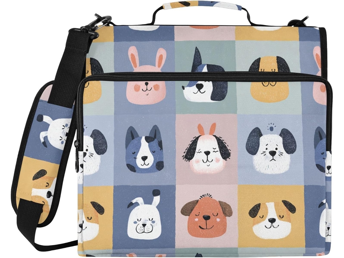 Argolas para macarrão de 3 polegadas, 8 cm, com estampa colorida Xadrez, zíper resistente, fácil de transportar, ideal para...