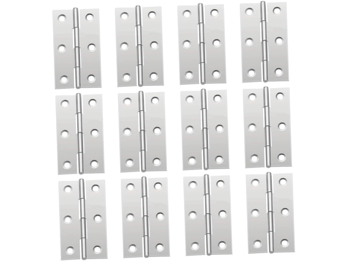 Conjunto De 12 Dobradiças Silenciosas Em Aço Inoxidável Para Portas E