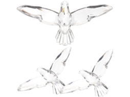 Inoomp Kit de 3 Decorações de Pássaros em Acrílico para Pendurar, Ganchos Transparentes para Teto, Enfeites Decorativos CHABERLU