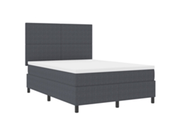 Conjunto 1 Cama Box Vidaxl Cinzento Cordão (160 X 200 Cm)