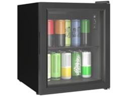 Geladeira de Bebidas 46l 59 Latas. Mini Geladeira Silenciosa com Porta de Vidro Dupla Temperada. Preto Ge