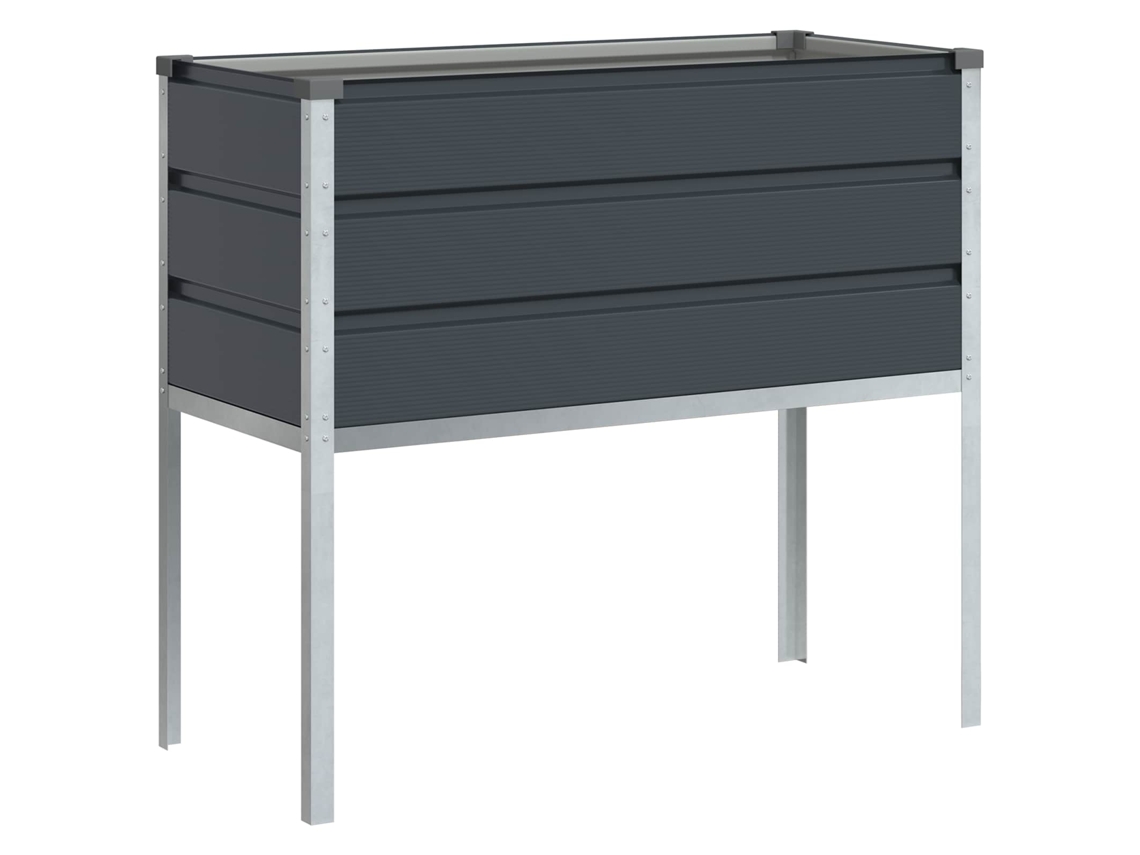 Floreira Antracite 100 X 45 X 90 Cm Aço Galvanizado VIDAXL
