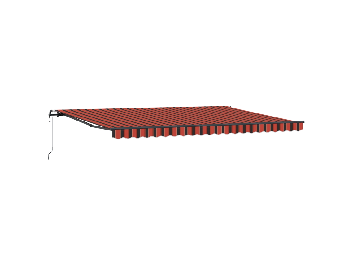 Conjunto 1 Toldo Retrátil Vidaxl Laranja Tecido (500 × 350 Cm)