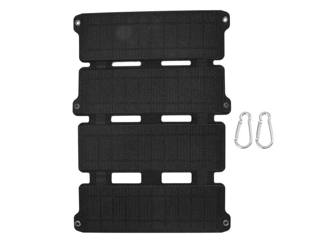 Painel solar monocristalino dobrável 14W 5V 2 USB flexível ETFE para carro e camping S/MARCA