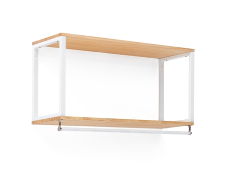 Cabides Suspensos  BO x  FURNITURE (Madeira - Branco - 120 x 30 x 55.5 cm)