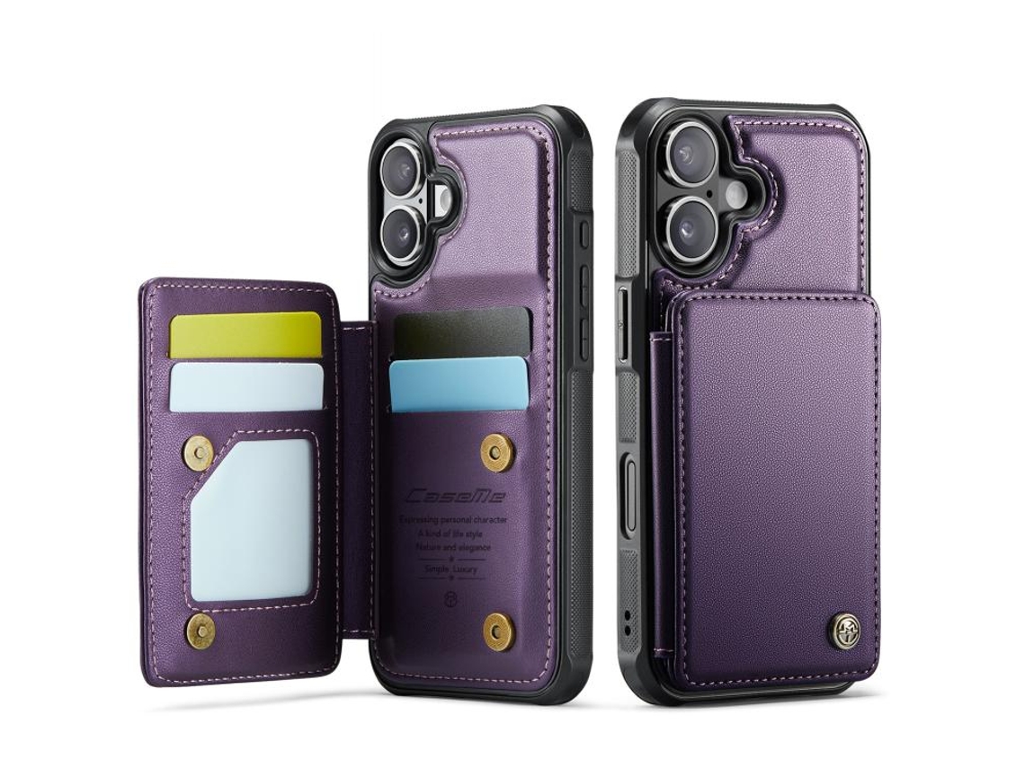 Capa Para Iphone 17 Com Compartimento Para Cartão E Proteção Rfid.