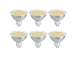 Lâmpada LED GU5.3 12V 3W Branco Quente 3000K 300lm Pacote de 6 Classe A+ Nova Line