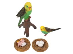 Mali 4 Peças Escultura Papagaio Ciclo de Vida Realístico Brinquedo Educativo Pvc