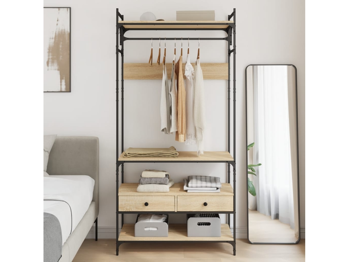 Vidaxl Roupeiro C/ Gavetas 89x39x184,5cm Deriv.madeira Carvalho Sonoma