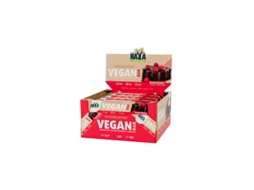 Caixa com 12 barras de proteína vegana de 40 g cada, da Haya Labs.