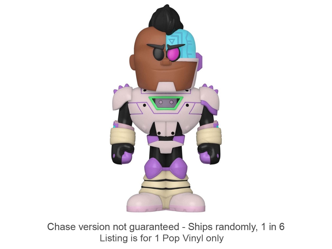 Figura Funko Teen Titans Go! Cyborg Vinyl Soda Chase Envia 1 em 6