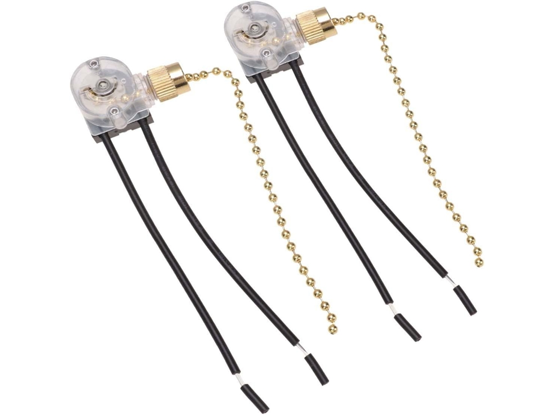 Interruptor De Corrente Healvian 2 Peças Para Ventilador Teto, Modos De Substituição Para Luz Teto, Para Casa, Escola Ou