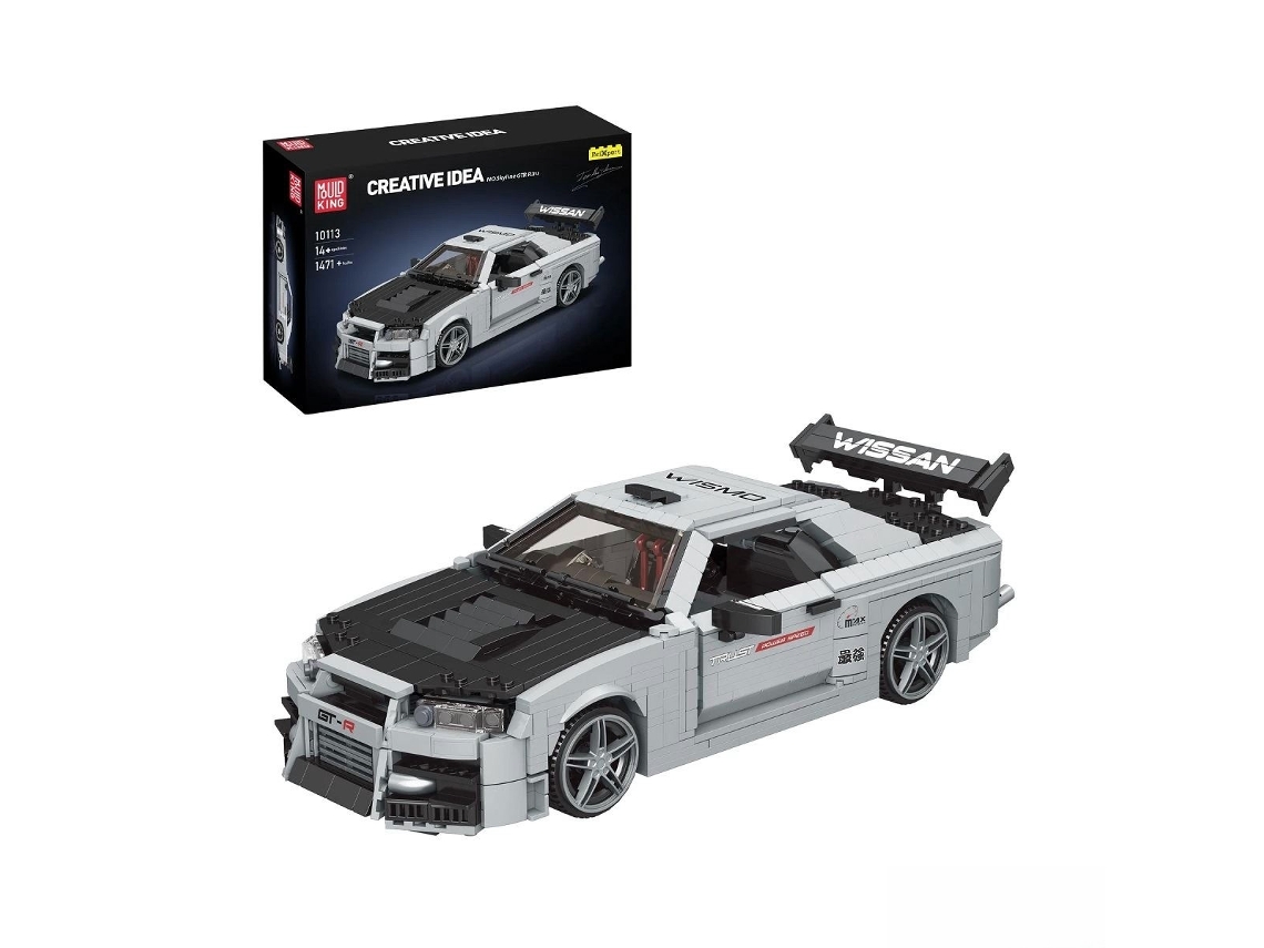 Mould King Conjunto De Construção De Modelo De Carro Skyline Gtr R34 10113