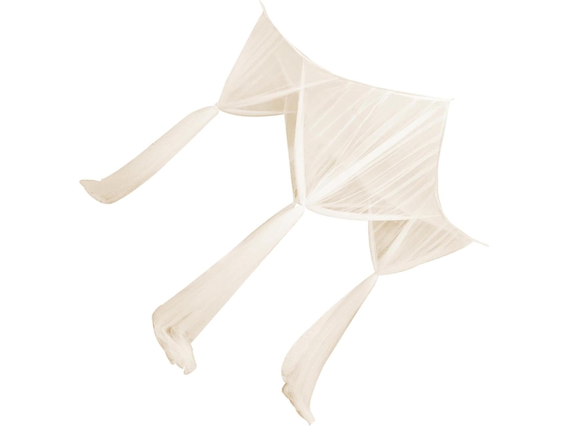 Mosquiteiro Elegante Para Cama, Com Cobertura Total E 4 Hastes Nos Cantos Ideal Para Famílias, Crianças E Adultos Bege