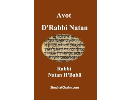Livro Avot DRabbi Natan de Rabbi Natan H'Babli (Inglês - Capa Dura)