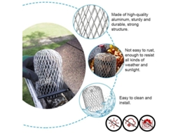 Protector De Canalones De Aluminio Guardacanalones Metal Para Hogar Alcanales Fosos Alcantarillas 6 Piezas
