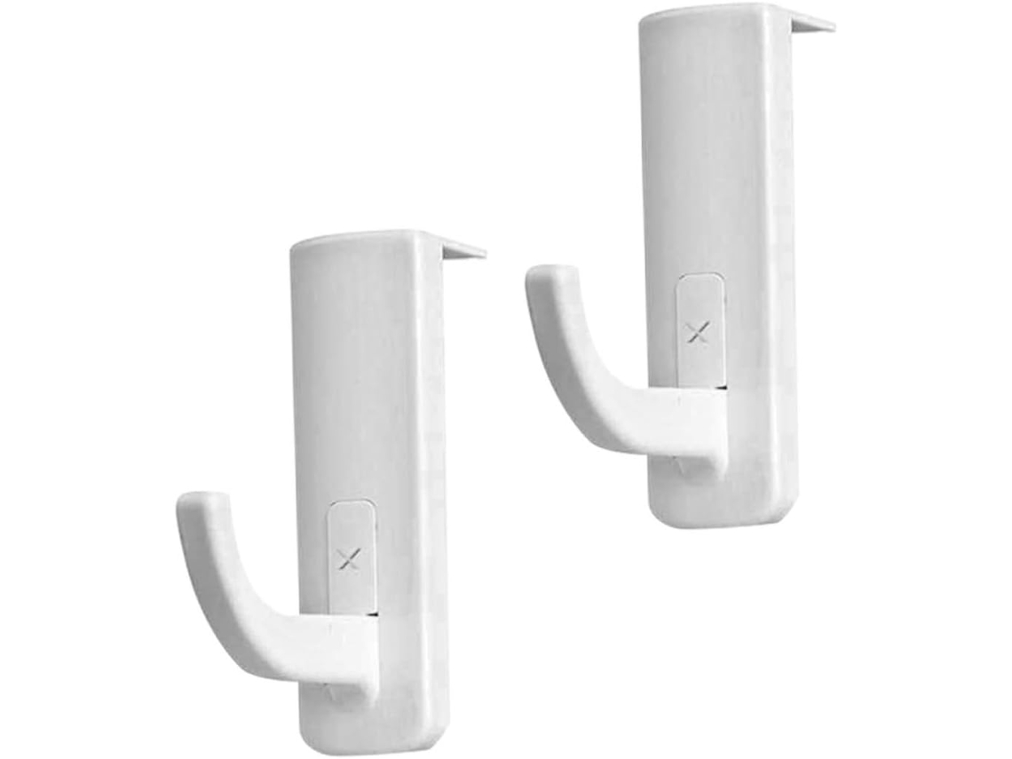 Tofficu Support Para Casque Audio Blanc En Plastique 2pcs Crochet Adhésif Puissant Léger Para École Et
